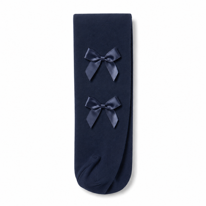 Florence Girls Pattern Tights – Ribbon Bow (Style 1125)