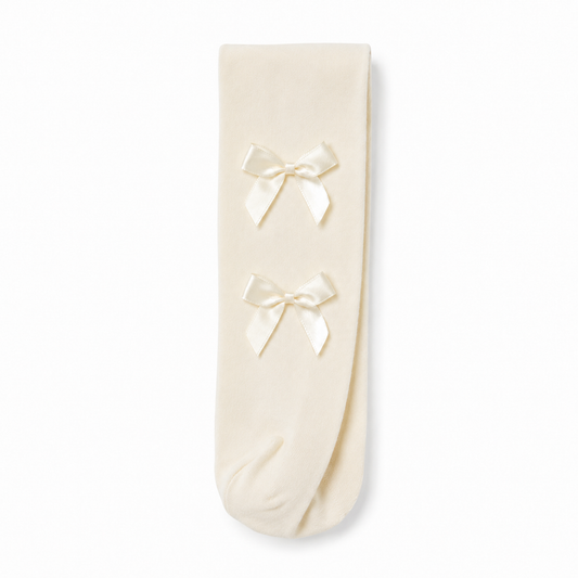 Florence Girls Pattern Tights – Ribbon Bow (Style 1125)