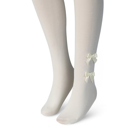 Florence Girls Pattern Tights – Ribbon Bow (Style 1125)