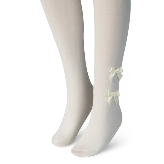 Florence Girls Pattern Tights – Ribbon Bow (Style 1125)