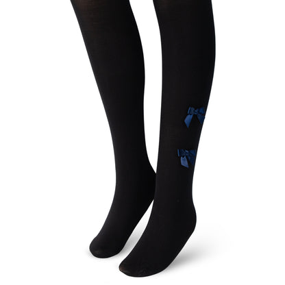 Florence Girls Pattern Tights – Ribbon Bow (Style 1125)