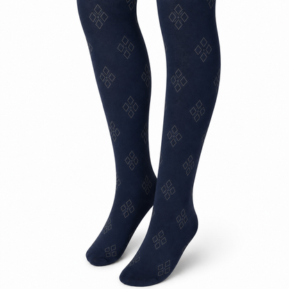 Florence Girls Pattern Tights – Argyle Cube (Style 1138)