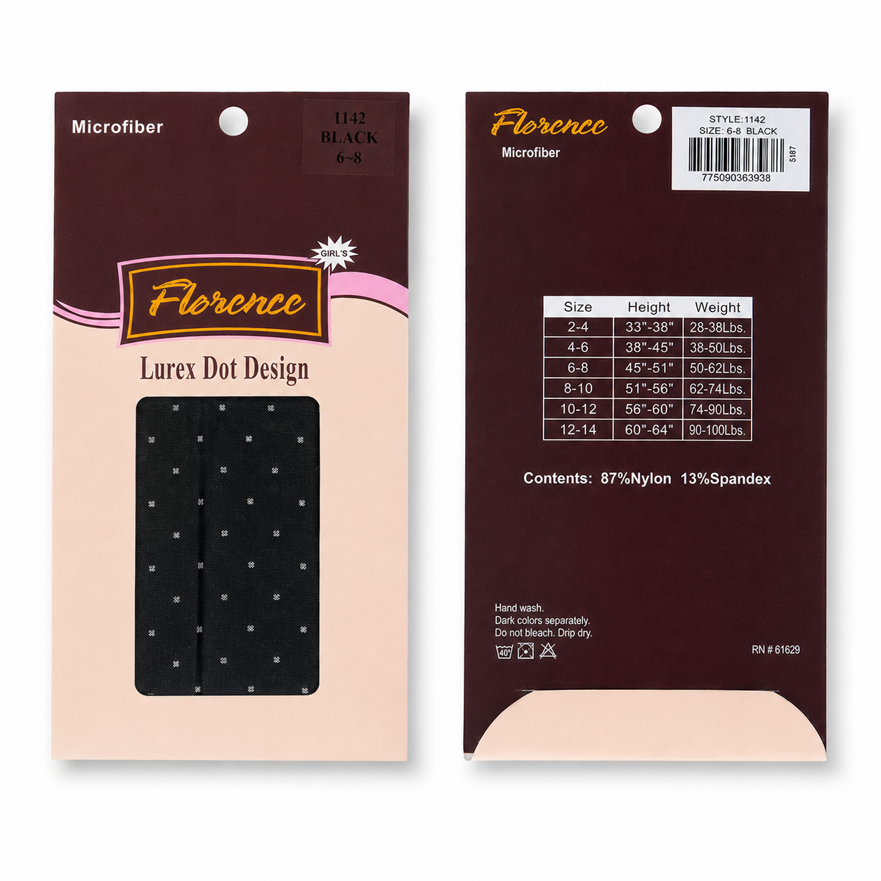 Florence Girls Pattern Tights – Lurex Dot (Style 1142)