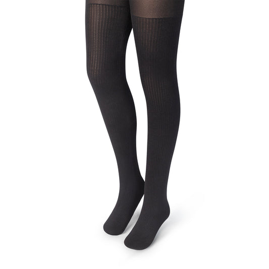 Florence Girls Micro-nylon Fine Rib Tights (Style 1168)