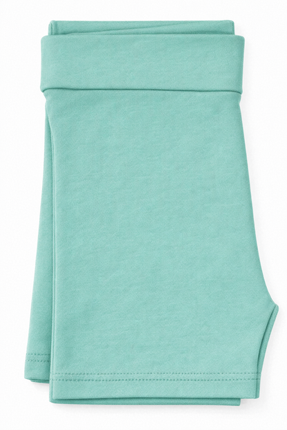 Butterfly Infant & Toddler Flat Slim Fit Cotton Shorts (Style 1340) - seafoam