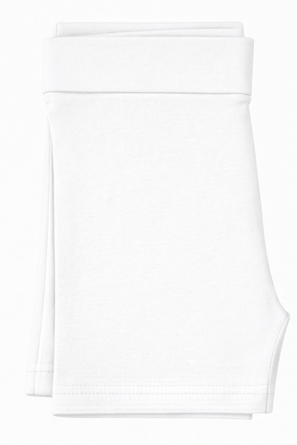 Butterfly Infant & Toddler Flat Slim Fit Cotton Shorts (Style 1340) - white