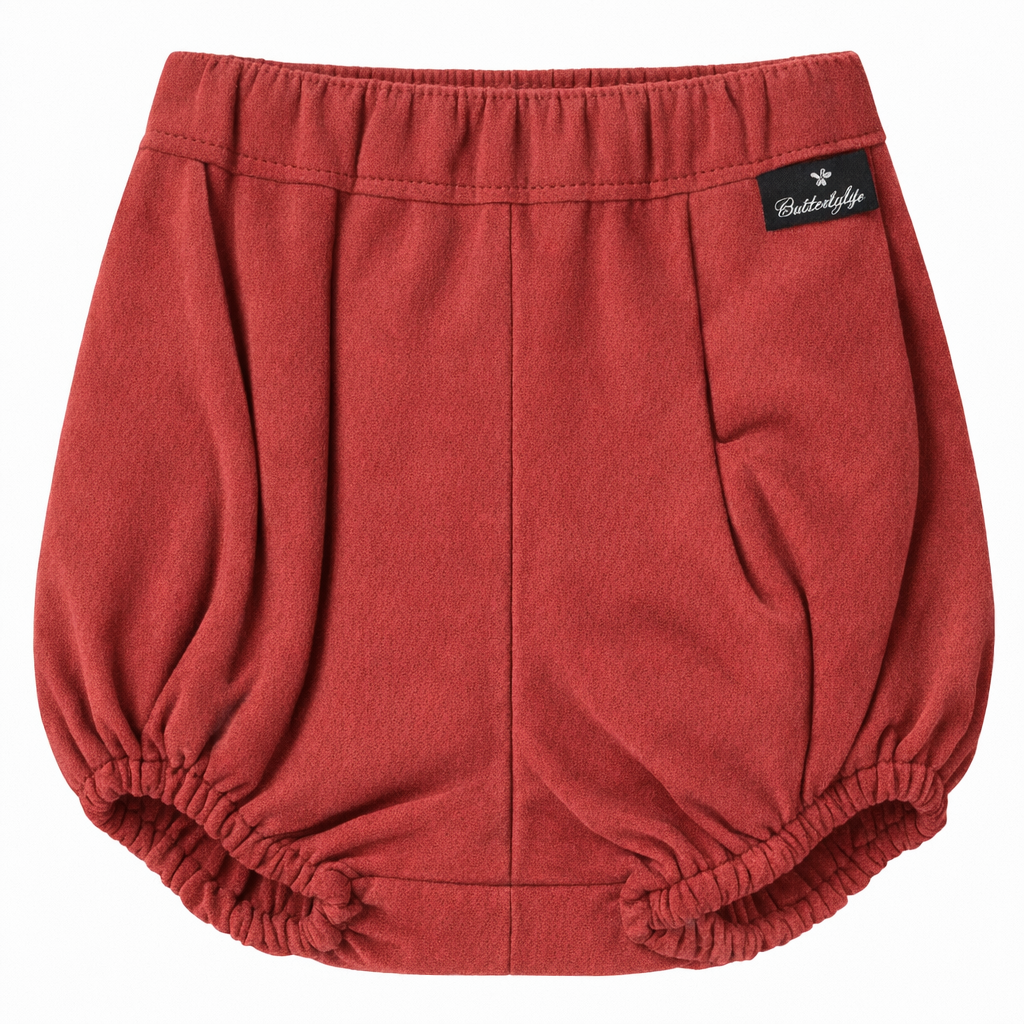 Butterfly Infant & Toddler Suede Bloomers (Style 1355) - brick-red