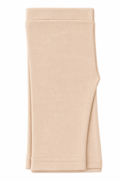 Butterfly Infant & Toddler Flat Medium Weight Cotton Capri Leggings (Style 1360) - summer-beige