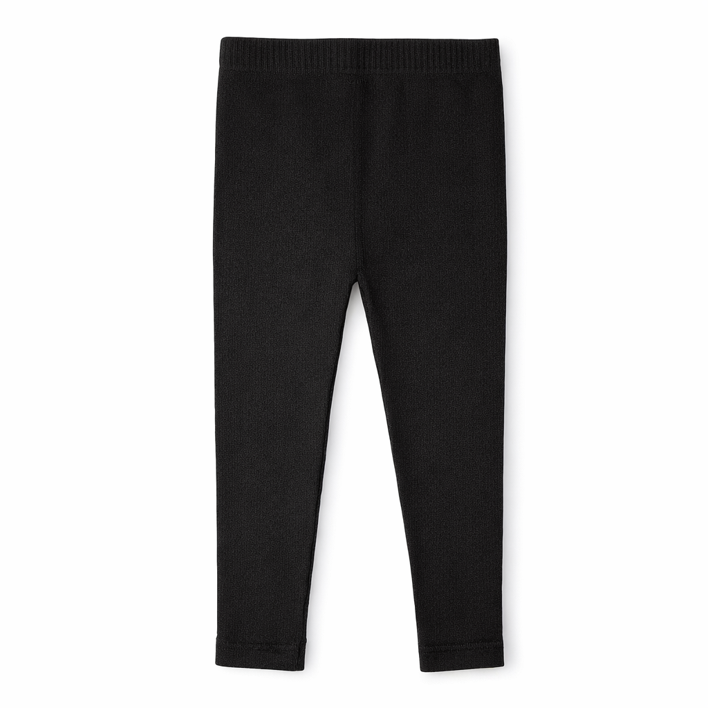 Butterfly Infant & Toddler Flat Medium Weight Cotton Seamless Leggings (Style 1370) - black