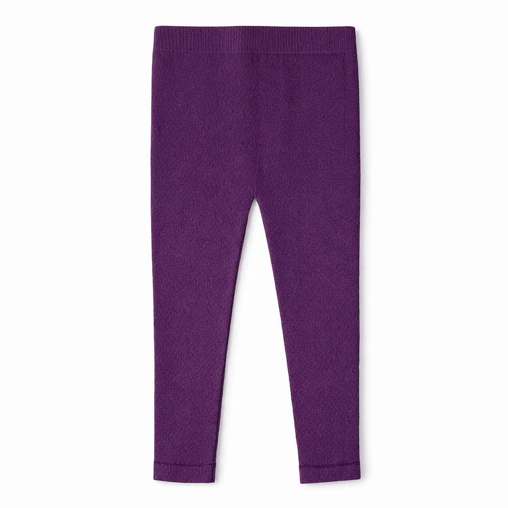 Butterfly Infant & Toddler Flat Medium Weight Cotton Seamless Leggings (Style 1370) - eggplant