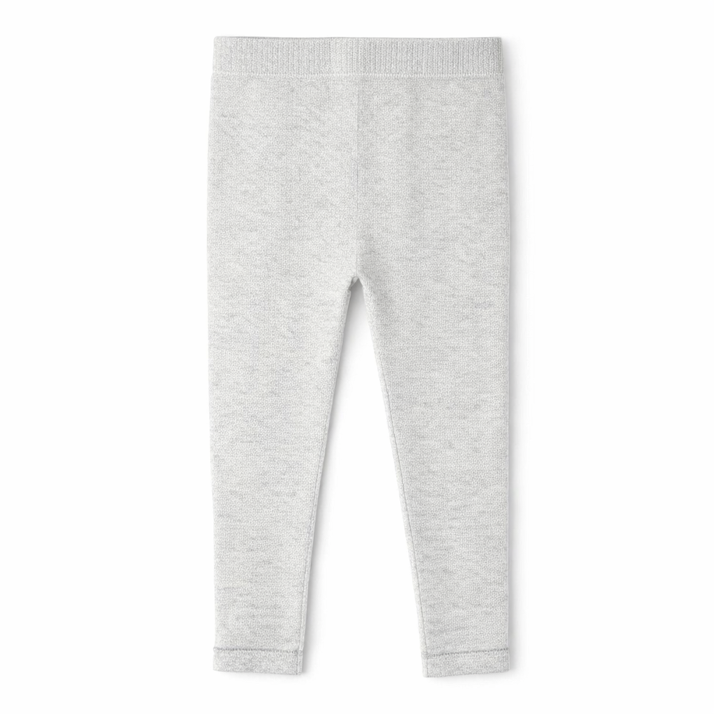 Butterfly Infant & Toddler Flat Medium Weight Cotton Seamless Leggings (Style 1370) - light-heather-grey
