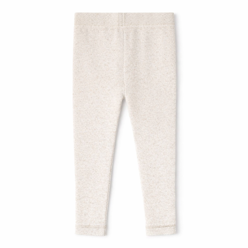 Butterfly Infant & Toddler Flat Medium Weight Cotton Seamless Leggings (Style 1370) - oatmeal