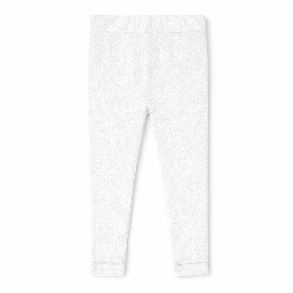 Butterfly Infant & Toddler Flat Medium Weight Cotton Seamless Leggings (Style 1370) - white