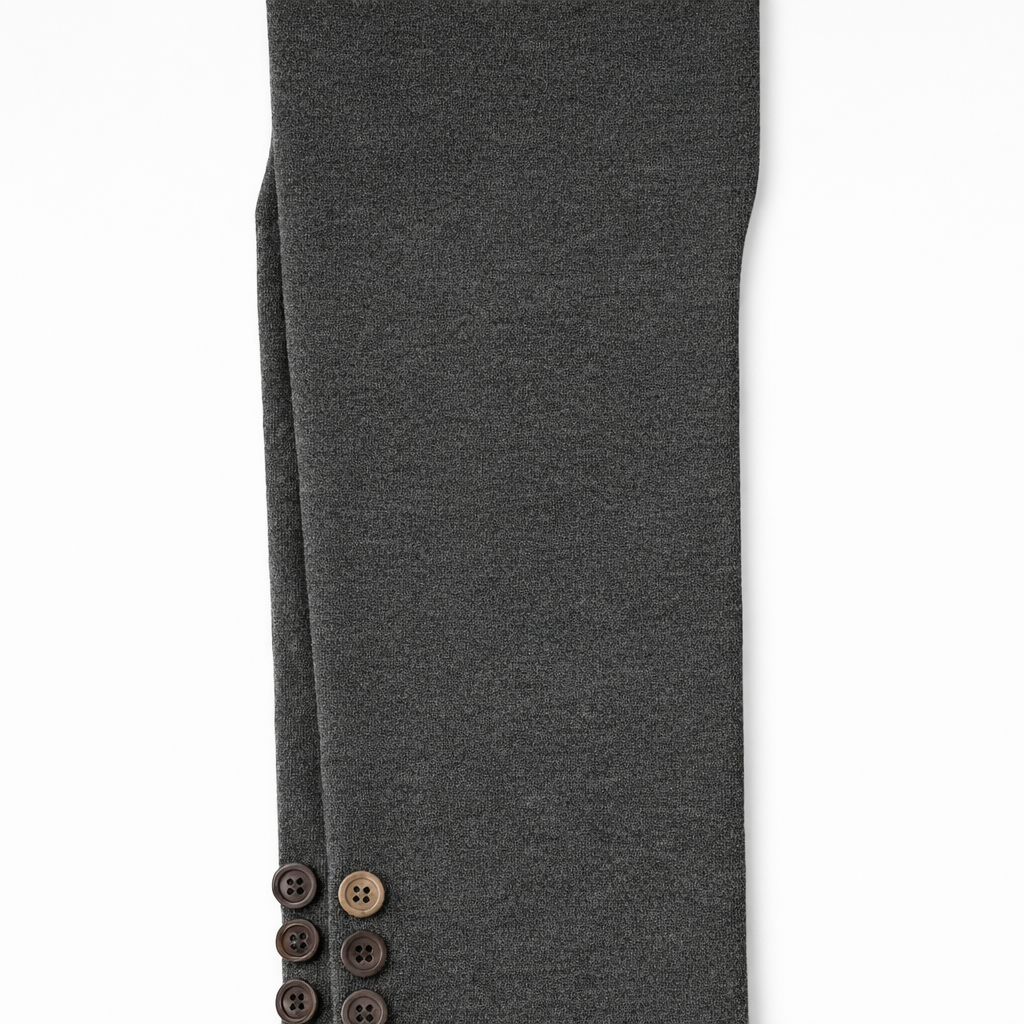 Butterfly Infant & Toddler Flat Medium Weight Cotton Seamless Leggings with Buttons (Style 1371) - Dk Heather Grey