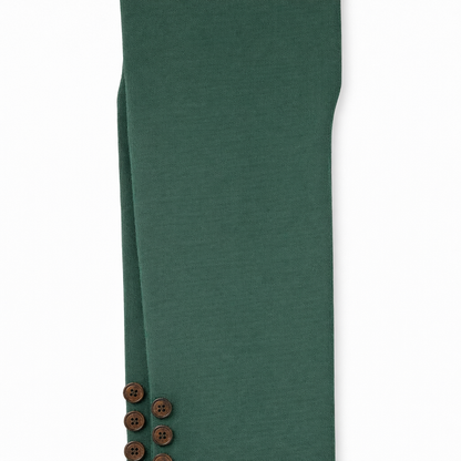 Butterfly Infant & Toddler Flat Medium Weight Cotton Seamless Leggings with Buttons (Style 1371) - Hunter
