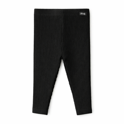 Butterfly Infant & Toddler Ribbed Medium Weight Leggings (Style 1377) - black