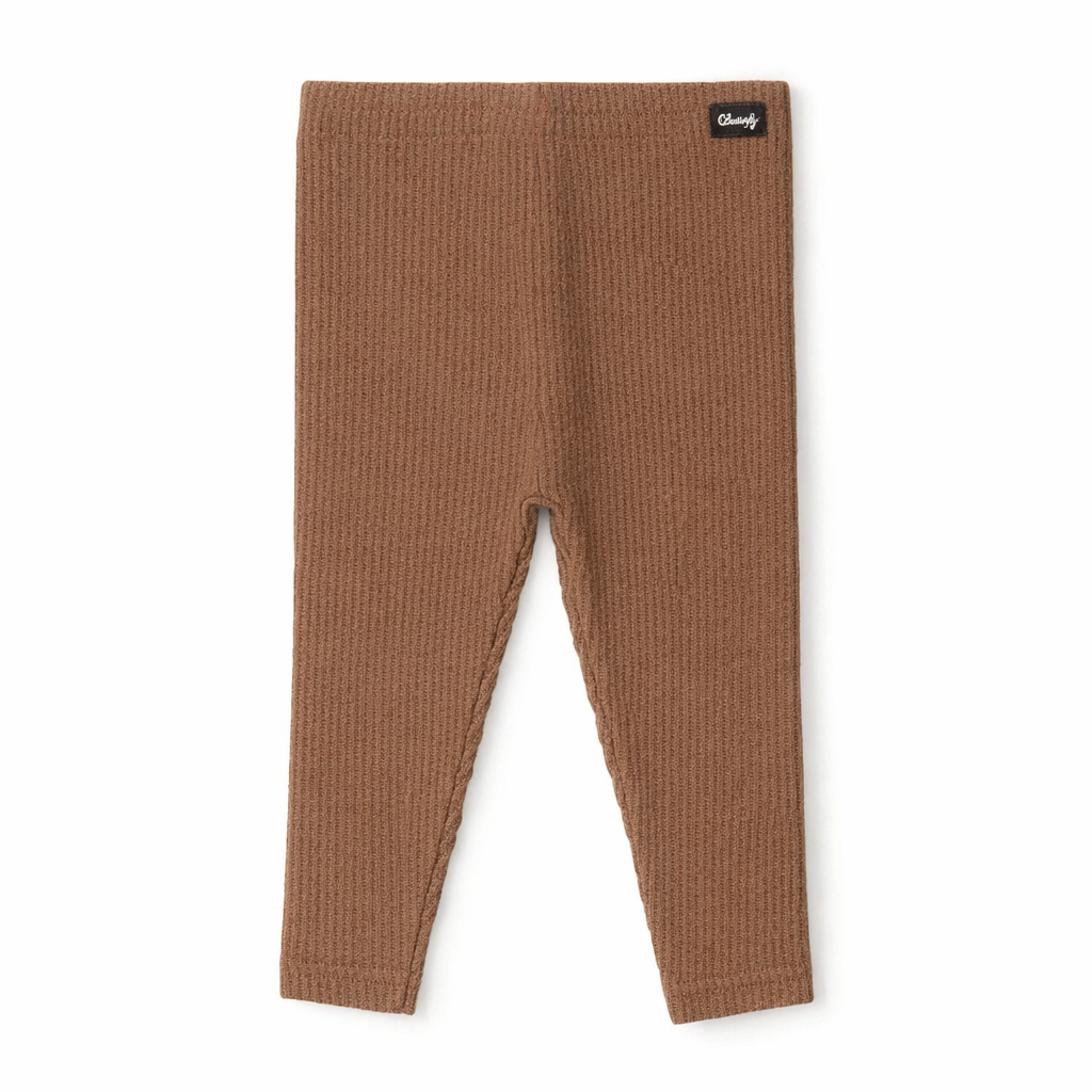 Butterfly Infant & Toddler Ribbed Medium Weight Leggings (Style 1377) - brown