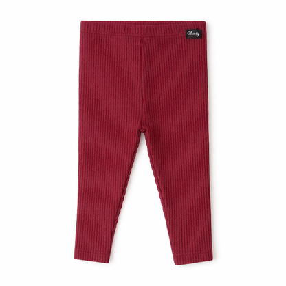 Butterfly Infant & Toddler Ribbed Medium Weight Leggings (Style 1377) - burgundy