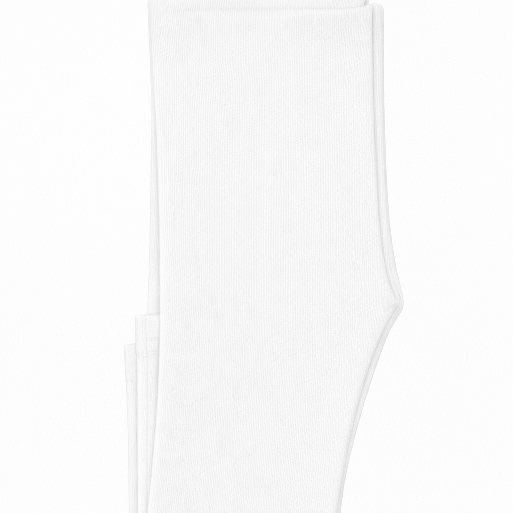 Butterfly Infant & Toddler Flat Slim Fit Cotton Legging (Style 1384) - white