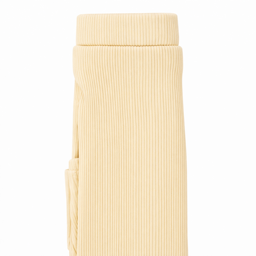 Butterfly Infant & Toddler Fine Ribbed Light Weight Cotton Leggings (Style 1387) - cream