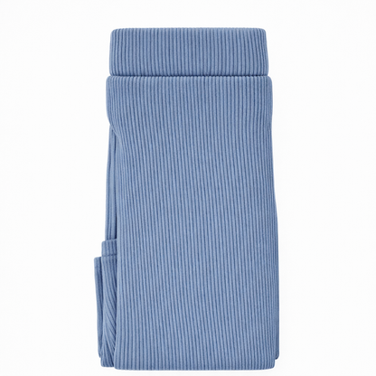 Butterfly Infant & Toddler Fine Ribbed Light Weight Cotton Leggings (Style 1387) - denim-blue