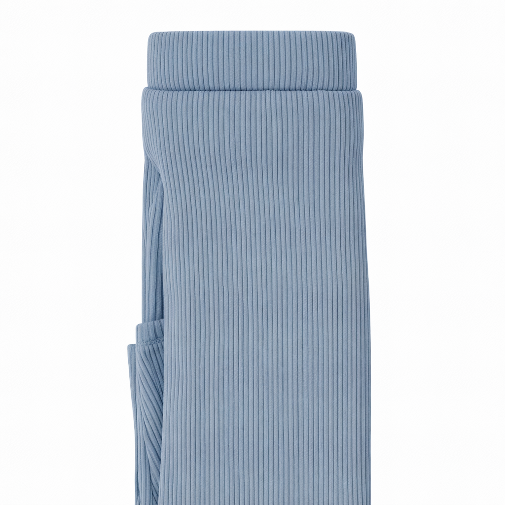 Butterfly Infant & Toddler Fine Ribbed Light Weight Cotton Leggings (Style 1387) - dusty-blue