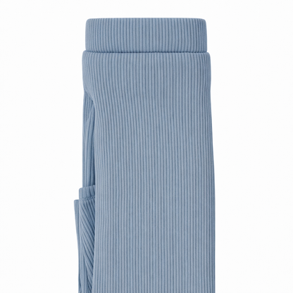 Butterfly Infant & Toddler Fine Ribbed Light Weight Cotton Leggings (Style 1387) - dusty-blue