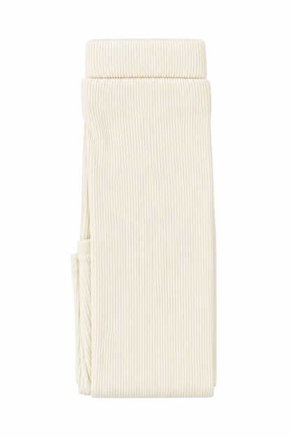 Butterfly Infant & Toddler Fine Ribbed Light Weight Cotton Leggings (Style 1387) - ivory