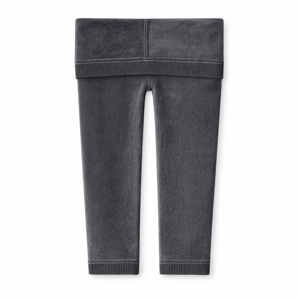 Butterfly Infant & Toddler Velour Cotton Reversible Leggings (Style 1390) - dark-grey