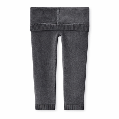 Butterfly Infant & Toddler Velour Cotton Reversible Leggings (Style 1390) - dark-grey