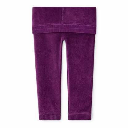 Butterfly Infant & Toddler Velour Cotton Reversible Leggings (Style 1390) - plum