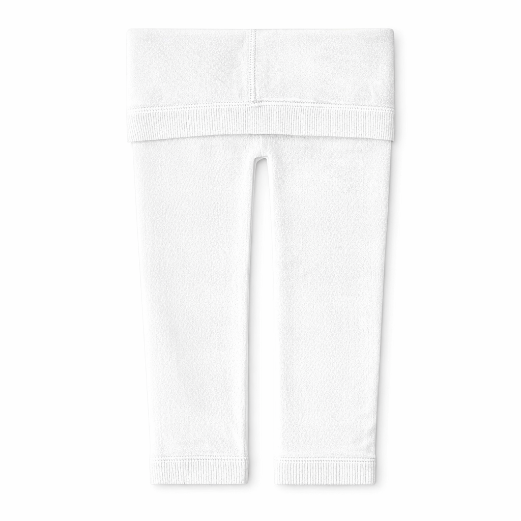 Butterfly Infant & Toddler Velour Cotton Reversible Leggings (Style 1390) - white
