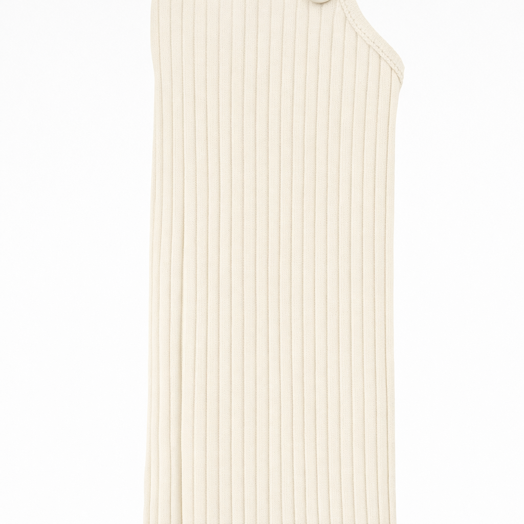 Butterfly Short Cotton Ribbed Overall (Style 1447) - cream