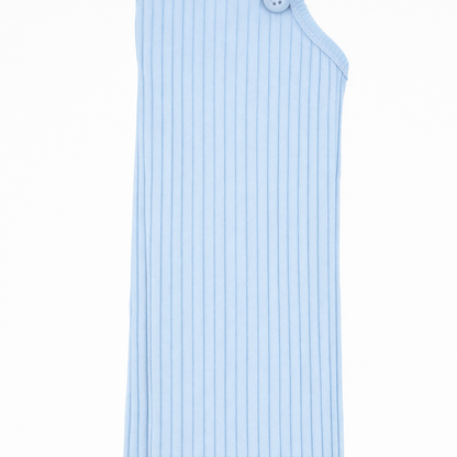 Butterfly Short Cotton Ribbed Overall (Style 1447) - pale-blue