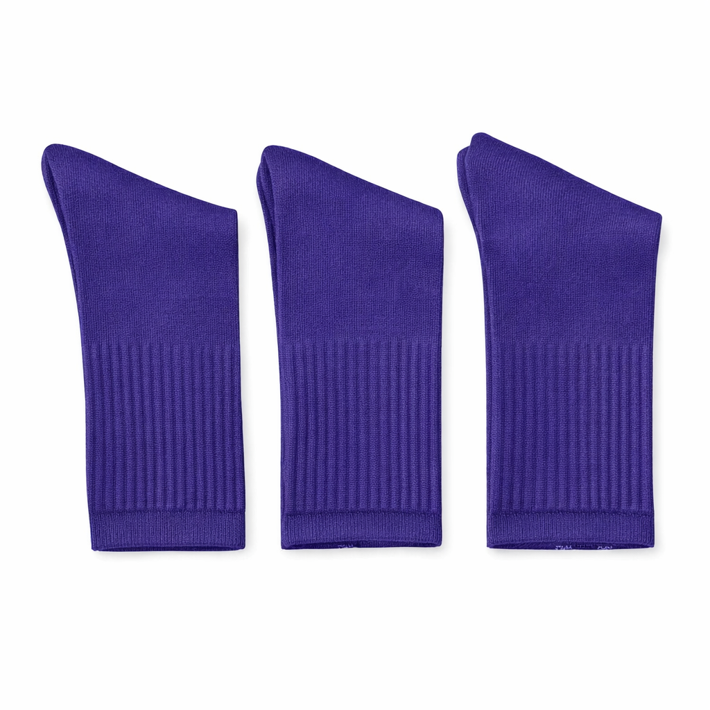 Florence Boys Cotton Ribbed Dress Socks – 3 Pack (Style 160) - indigo