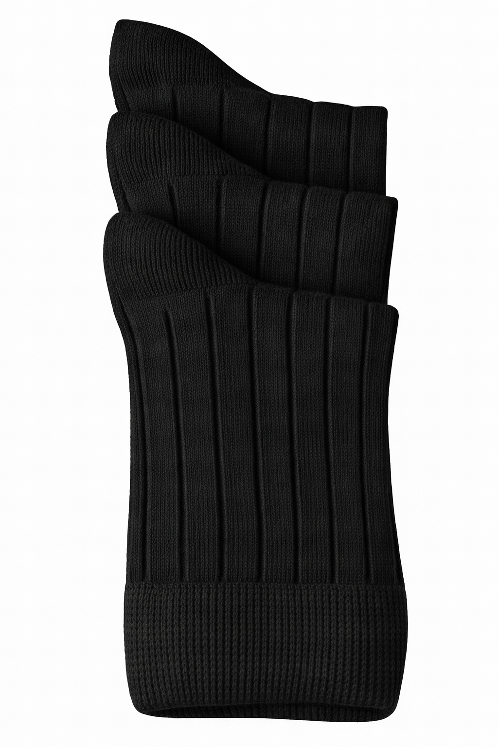 Florence Boys Bamboo Ribbed Dress Socks – 3 Pack (Style 170) - black