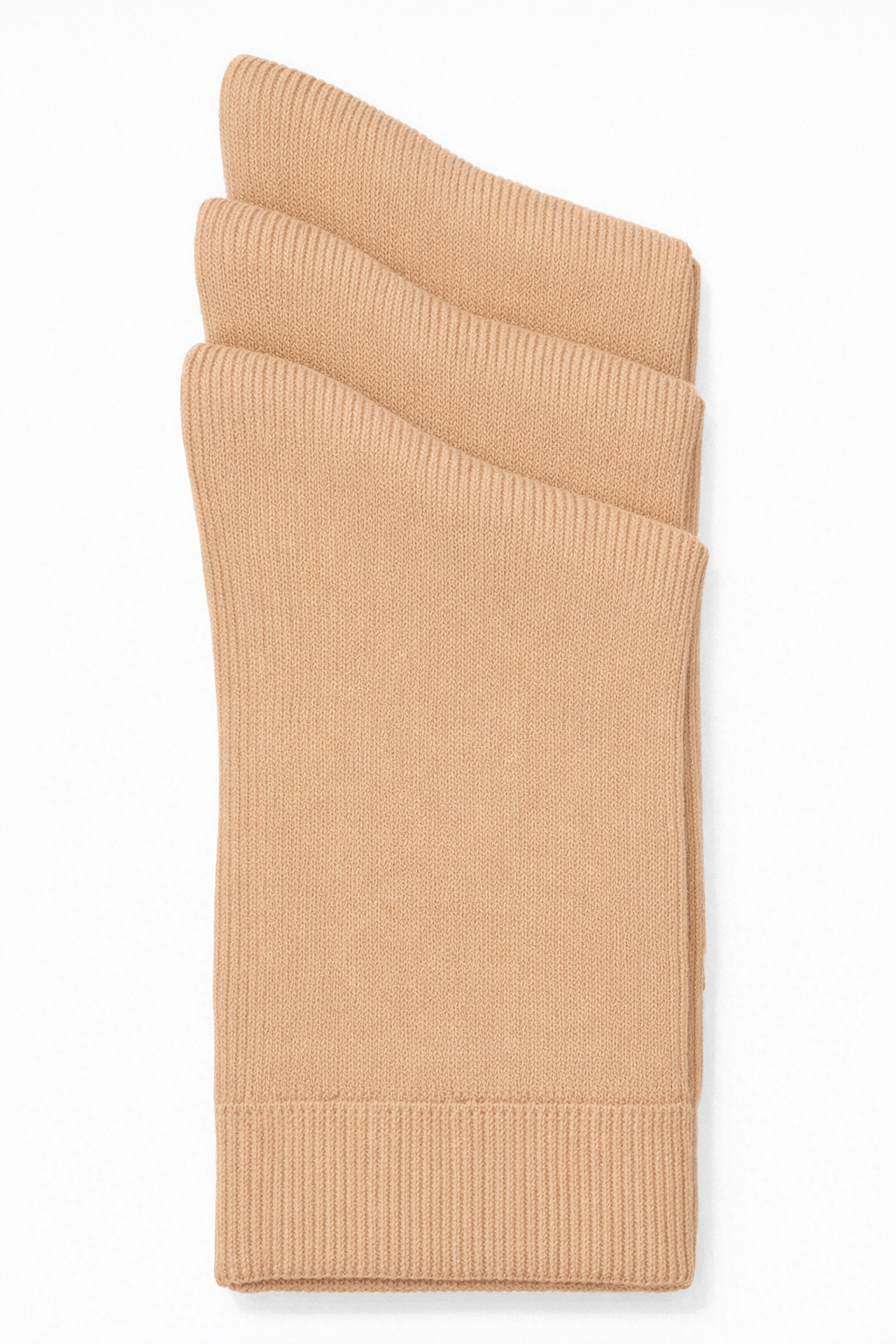 Florence Boys Bamboo Flat Knit Dress Socks – 3 Pack (Style 172) - tan