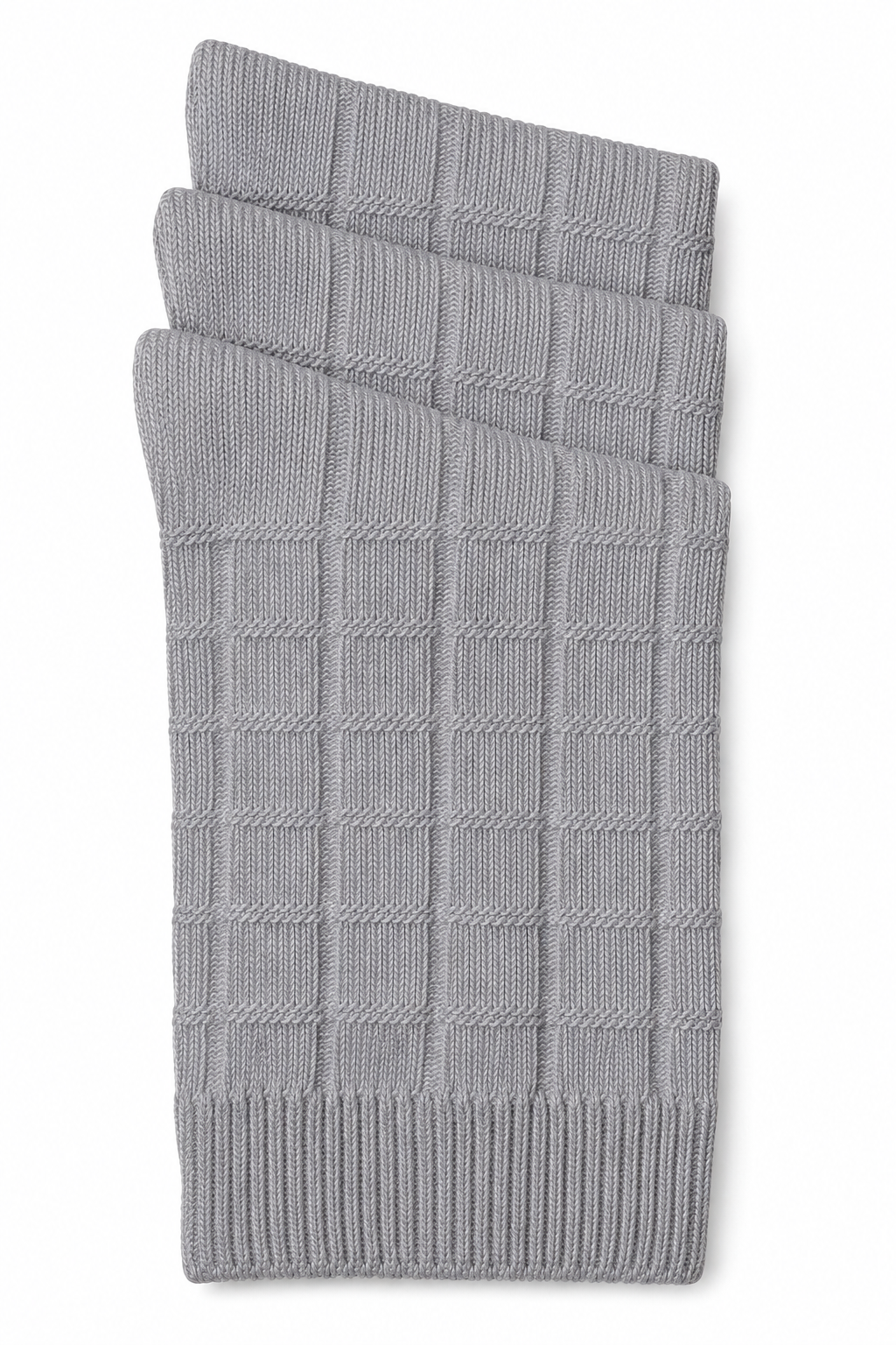 Florence Boys Bamboo Plaid Dress Socks (Style 175) - grey