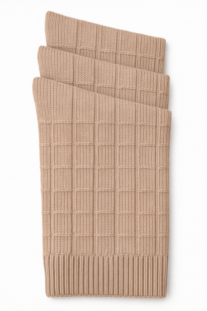 Florence Boys Bamboo Plaid Dress Socks (Style 175) - warm-taupe