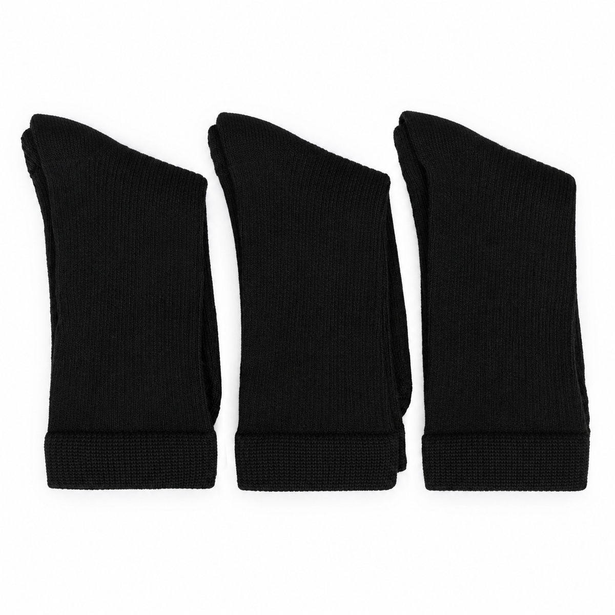 Florence Boys Bamboo Fine Rib Dress Socks – 3 Pack (Style 176) - black