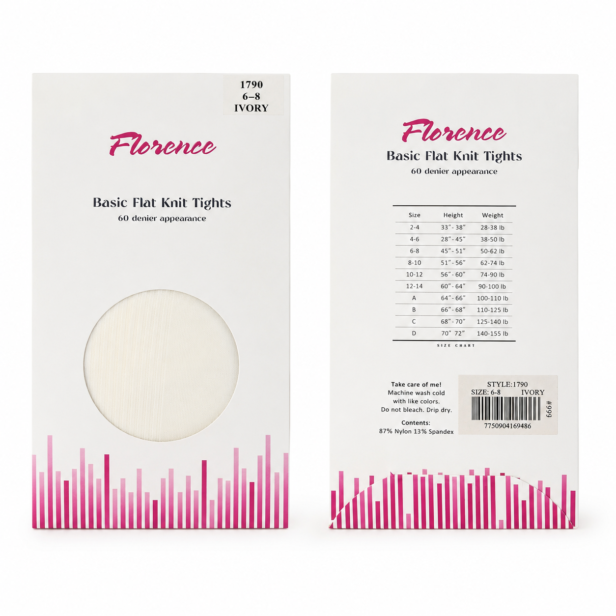 Florence Girls Nylon-Spandex Pantyhose (Style 1790)