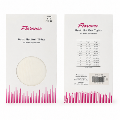 Florence Girls Nylon-Spandex Pantyhose (Style 1790)