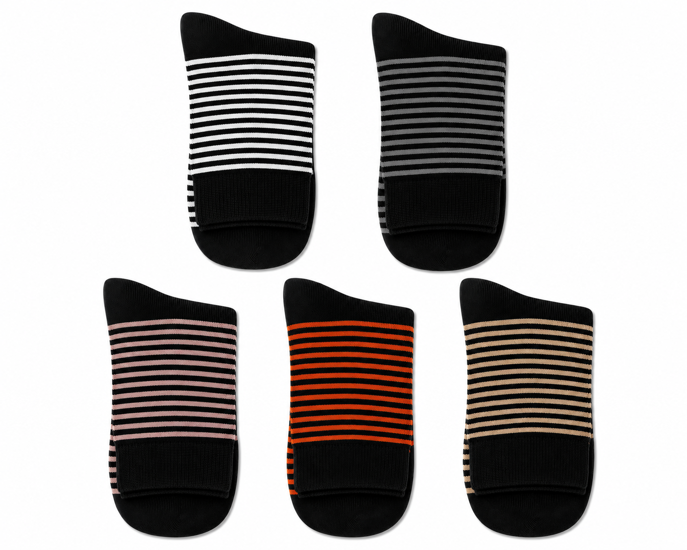 Florence Bamboo Striped Crew Socks (Style 179S)