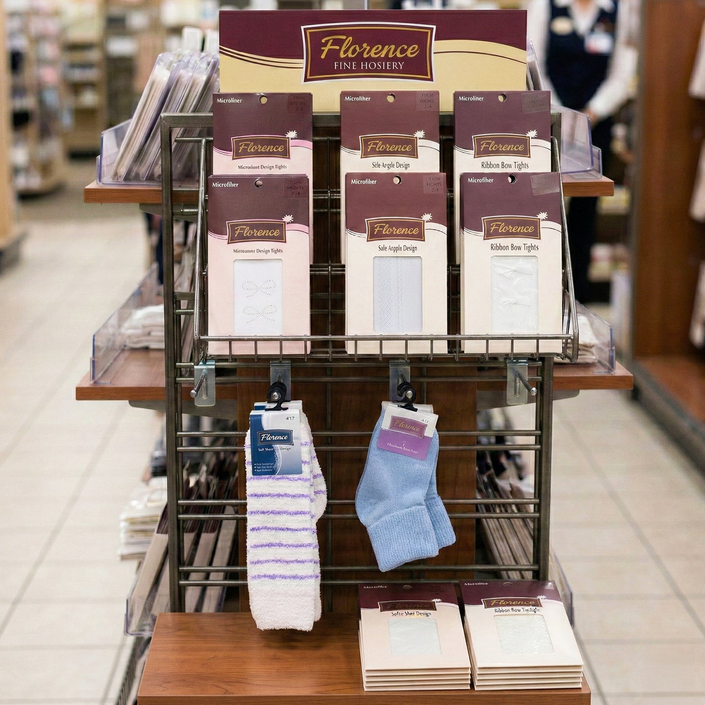 Girls Sheer Pattern Tights – Side Argyle Design