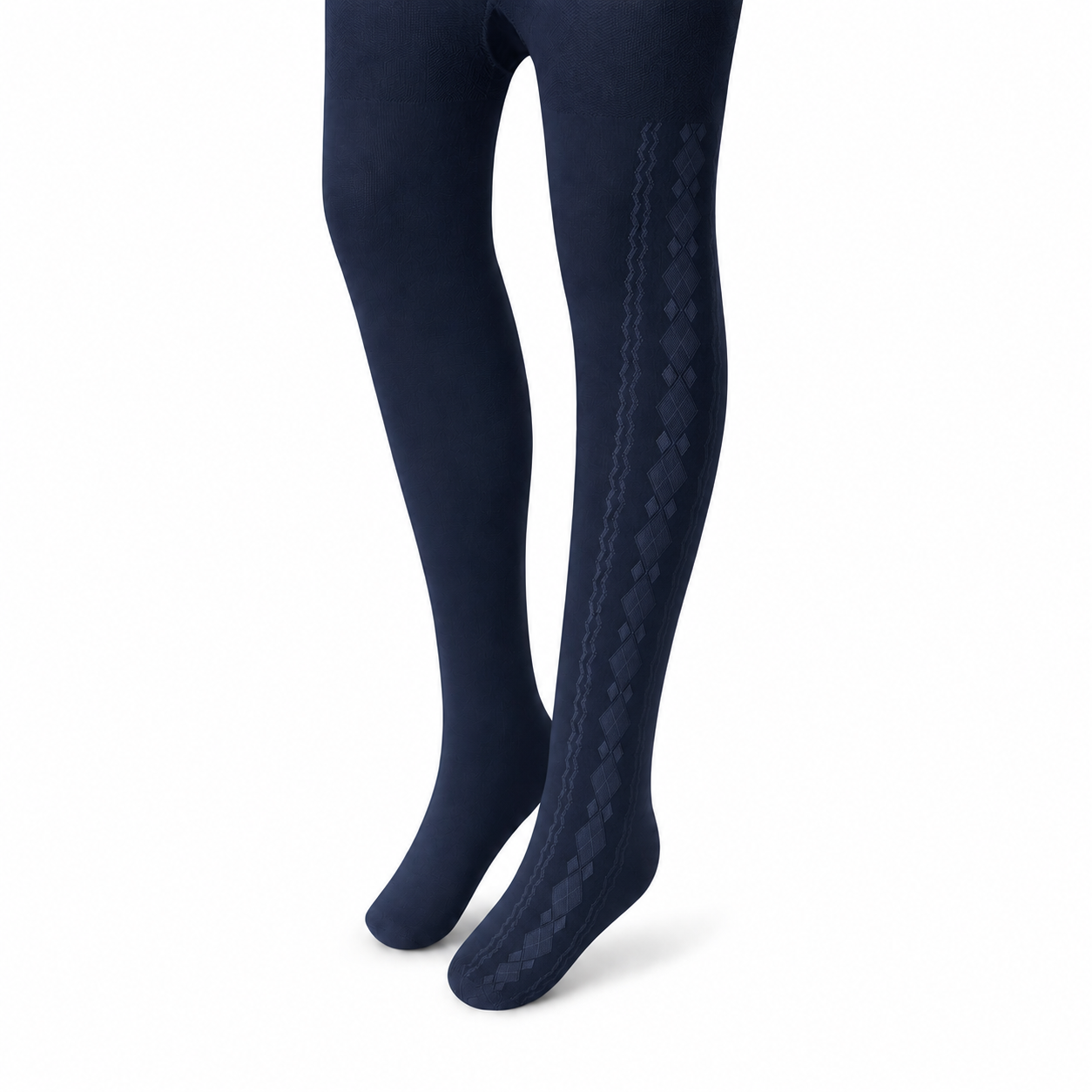 Florence Girls Pattern Tights – Side Argyle (Style 1140)