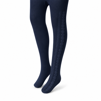 Florence Girls Pattern Tights – Side Argyle (Style 1140)
