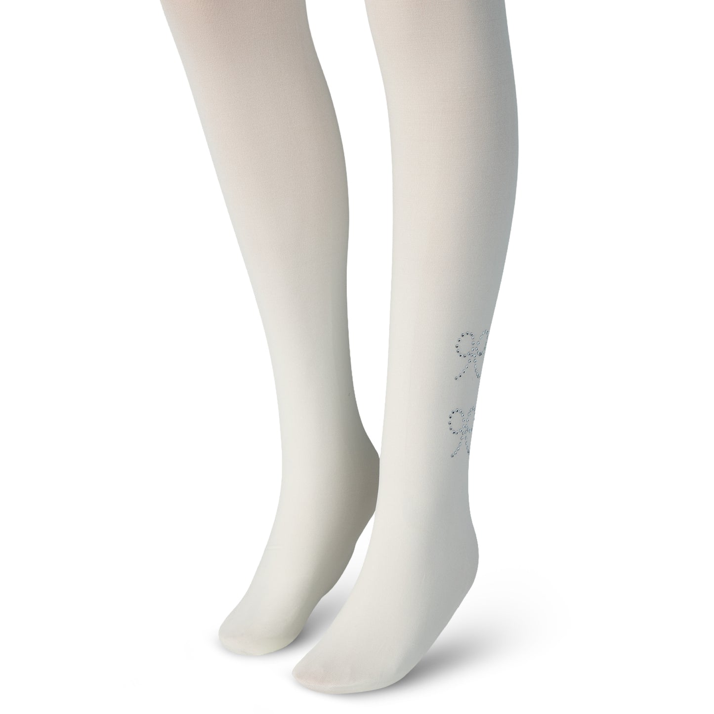 Soft Stretch Girls Patterned Tights – Rhinestone Design Tights