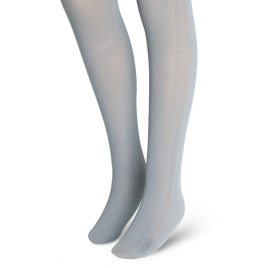 Girls Sheer Pattern Tights – Side Argyle Design