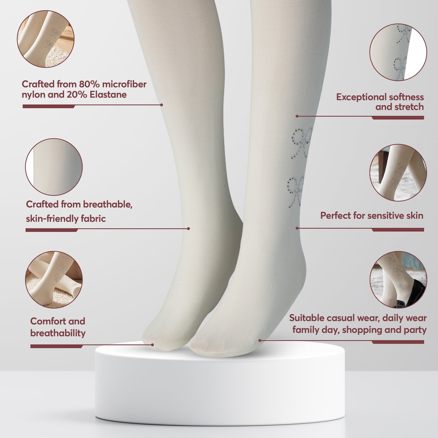 Florence Girls Pattern Tights – Lurex Dot (Style 1142)